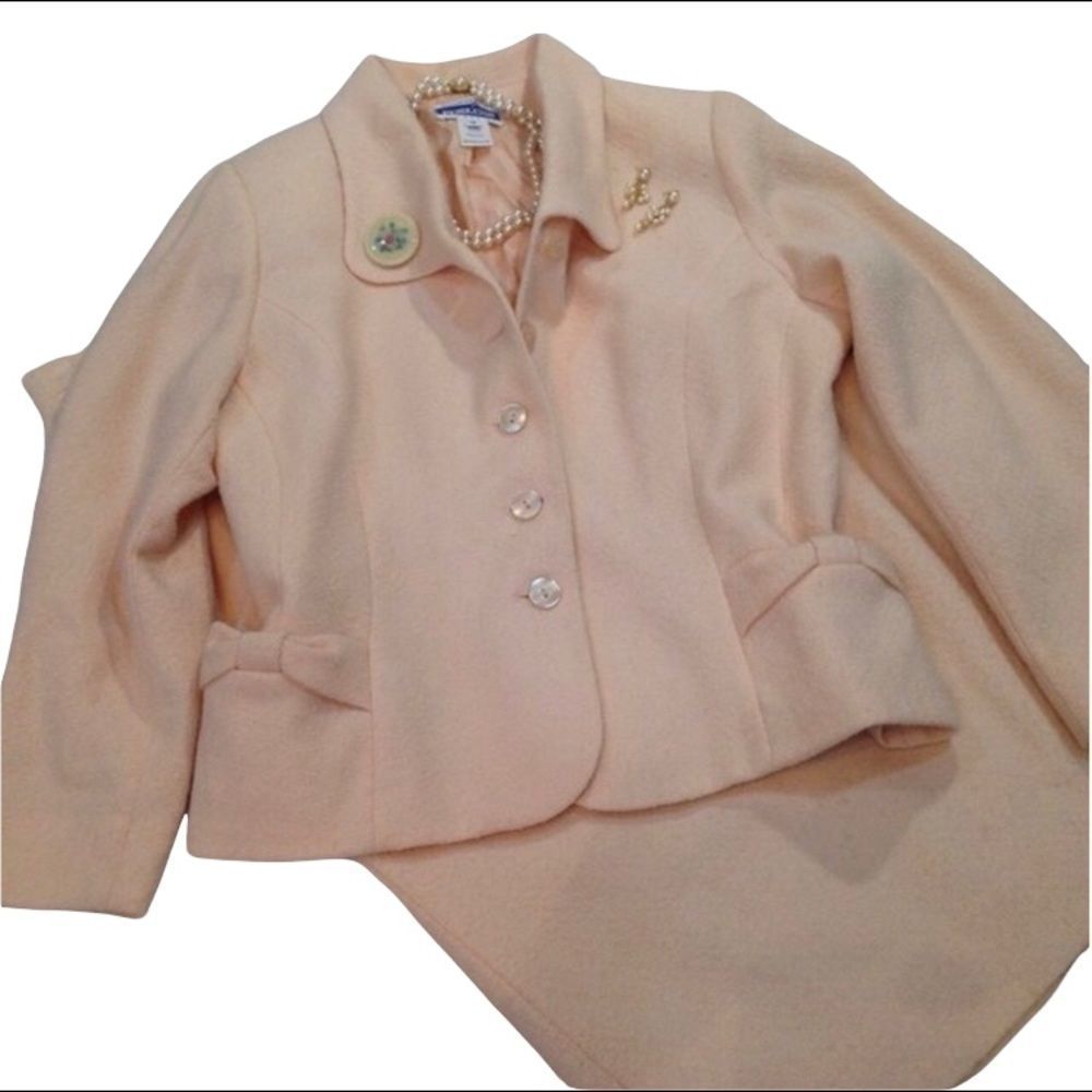 Vintage Pendleton Pale Pink 2-Pc Skirt Suit